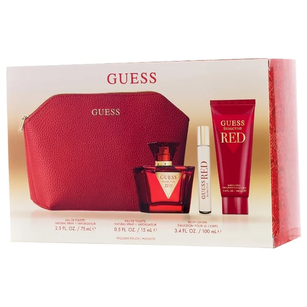Guess Seductive Red Women Set Edt 75ml+15ml Travel Spray+100ml Bl