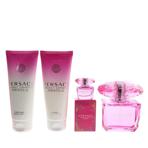 Versace Bright Crystal Absolu Women EDP (90Ml+EDP 5Ml+B.Lotion 100Ml+S.Gel 100Ml)