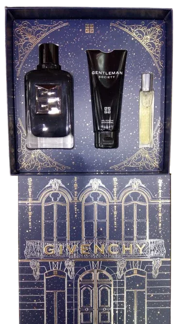 Givenchy Gentlemen Society 3s Set (100ml Edp+ 75ml S/G+ 12.5ml Travel Spray) 