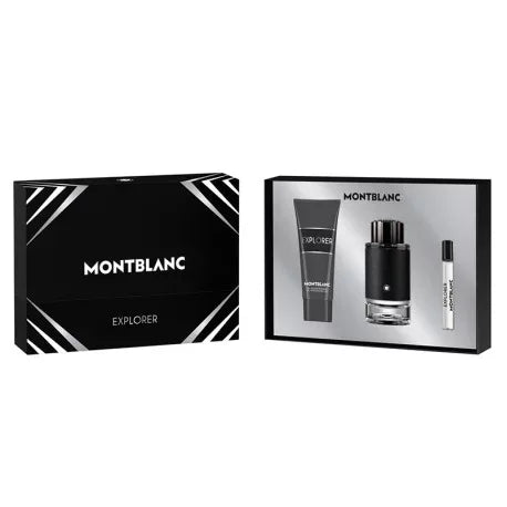 Mont Blanc Explorer Men (Edp 100ml + 7.5ml Mini + 100ml S/G) 3pcs Gift Set (Hard Box) 