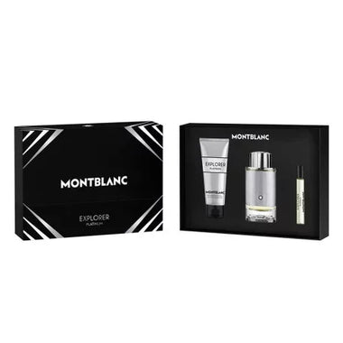 Mont Blanc Explorer Platinum 3s Set (Edp 100ml+Edp 7.5ml+S/G 100ml) 