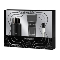 Mont Blanc Explorer Men (Edp 100ml + 7.5ml Mini + 100ml S/G) 3pcs Gift Set (Hard Box) 