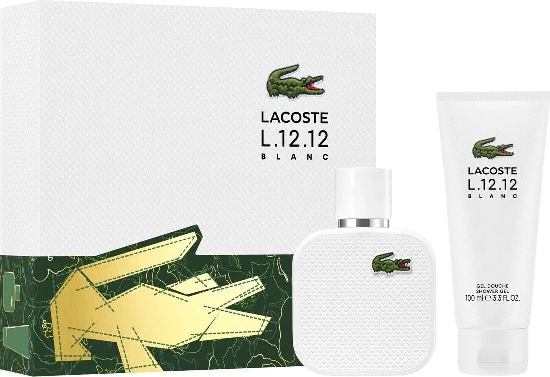 Lacoste L.12.12 Blanc Men 3s Set (Edt 100ml +7.5ml+ Edt 100ml S/G) 