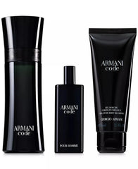ARMANI CODE MEN (EDT 75ML + 7.5ML MINI + 75ML S/G) 3PCS GIFT SET