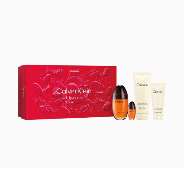 Calvin Klein Obsession Women (Edp 100ml + 15ml Mini + 200ml B/L + 100m S/G) 4pcs Gift Set