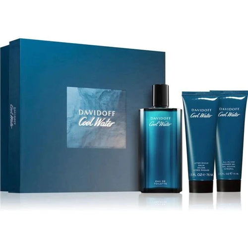 Davidoff Men's Cool Water Gift Set Fragrances (Eau de Toilette 125 ml + Shower Gel 75 ml + After Shave Balm 75 ml)