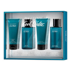 Davidoff Cool Water Men 4s Gift Set (Edt 75ml+A/S 75ml+S/G 75ml+Asb 75ml) 