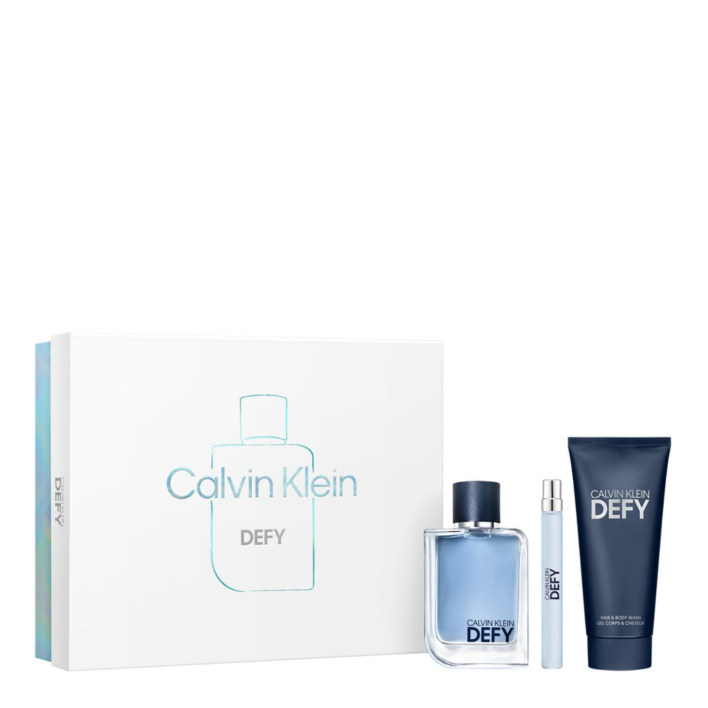 Calvin Klein Ck Defy Men 3s Gift Set (Edt 100ml+Edt 10ml+ Hair & B/W 100ml)