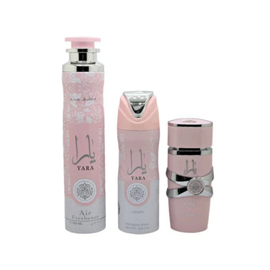 Lattafa Yara Women Gift Set(A/F 300ml+ Deo 200ml+ 100ml) - Perfume Online