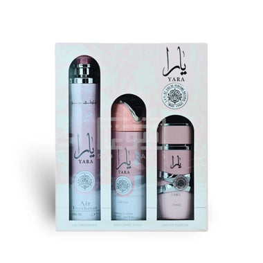 Lattafa Yara Women Gift Set(A/F 300ml+ Deo 200ml+ 100ml)