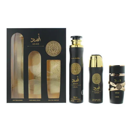 Lattafa Asad Men 3s Gift Set (100ml+ 200mldeo+ 300ml A/F) 