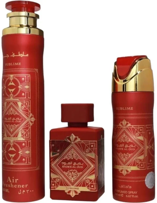 Lattafa Badee Al Oud Sublime Gift Set(A/F 300ml+ Deo 200ml+ 100ml) 