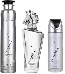 Lattafa Maahir Legacy Gift Set(A/F 300ml+ Deo 200ml+ 100ml) 