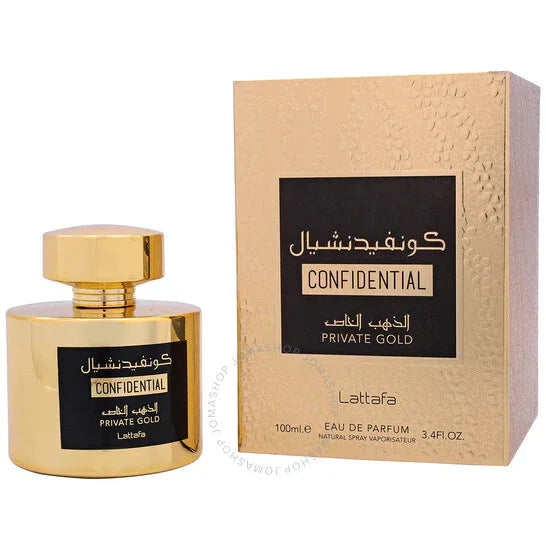Lattafa Unisex Confidential Private Gold EDP 100ML 