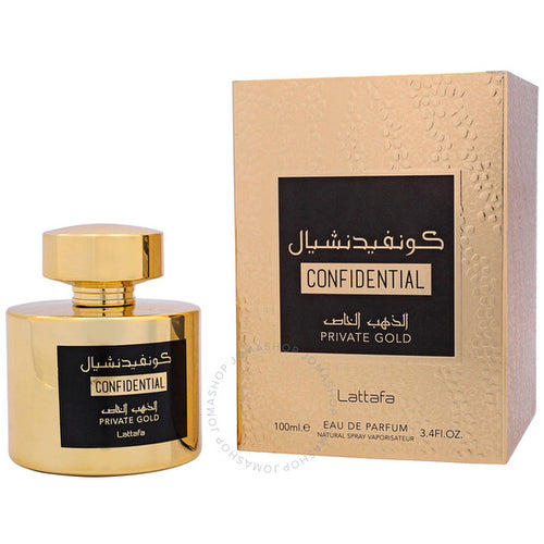 Lattafa Unisex Confidential Private Gold EDP 100ML