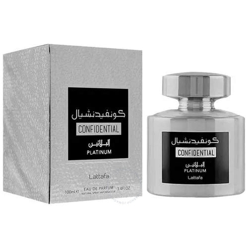 Lattafa Unisex Confidential Platinum EDP Perfume 100ML