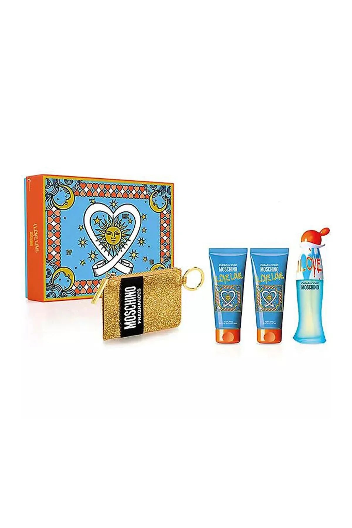Moschino I Love Love Edt 100Ml + Bsg 100Ml + Bl 100Ml + Card Holder 2021- Sets 