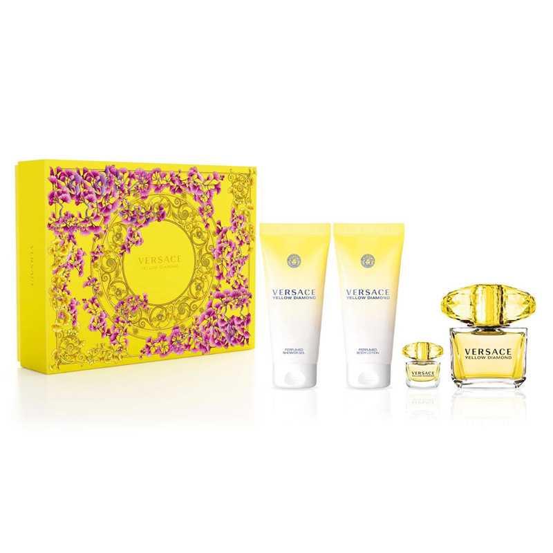 Versace Yellow Diamond Women Set EDT 90Ml+EDT 5Ml+B Lotion 100Ml+S Gel 100Ml 