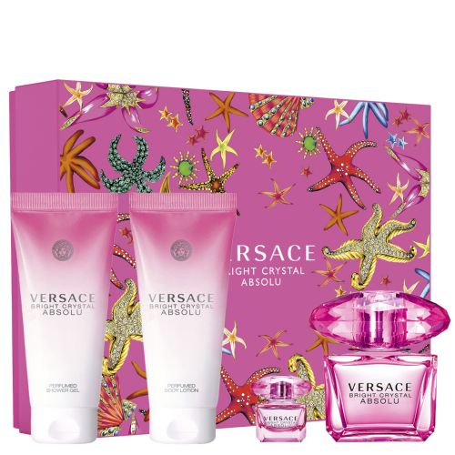 Versace Bright Crystal Absolu Edp 90Ml + Bl 100Ml + Bsg 100Ml + Edp 5Ml Sets