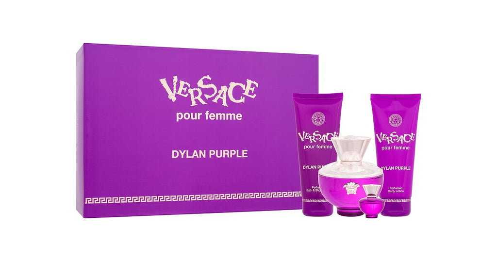 Versace Dylan Purple Edp 100 Ml + Perfumed Body Gel 100 Ml + BS Gel 100 Ml + Edp Miniature