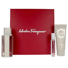 Ferragamo Bright Leather Men Gift Set (Edt 100ml+Edt 10ml+ S/Gel 100ml) 