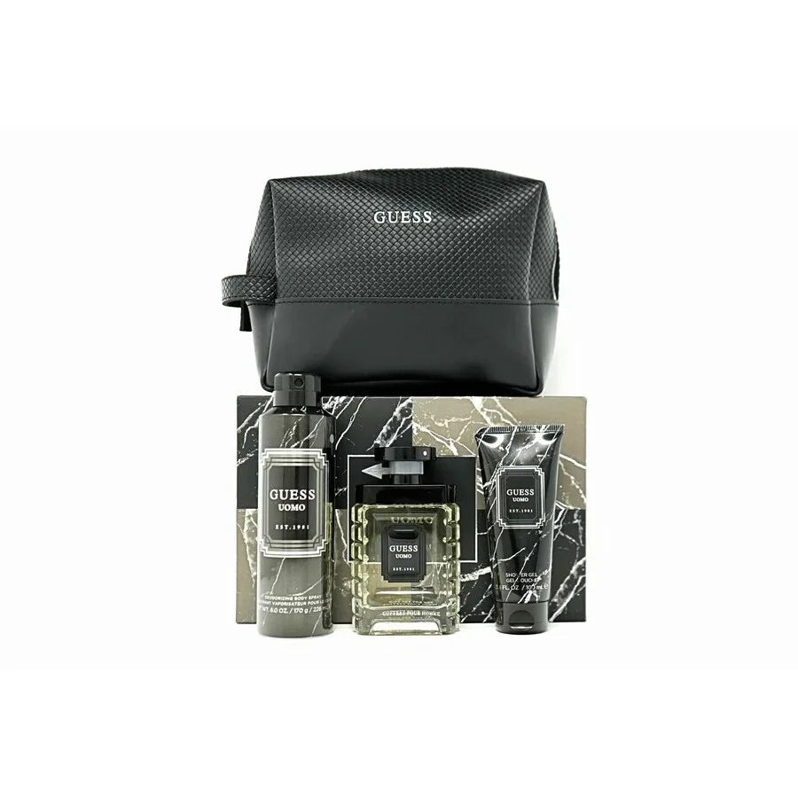 Guess Uomo Men 4s Set(Edt 100ml+ S/G 100ml+B/S 170g+Pouch) 