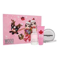 Dsquared2 Wood Pour Femme Edt 100Ml + Bsg 100Ml + Silver Purse 2021- Sets 