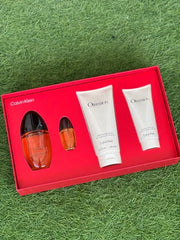 CK OBSESSION WOMEN (EDP 100ML + 15ML MINI + 200ML B/L + 100M
S/G) 4PCS GIFT SET 