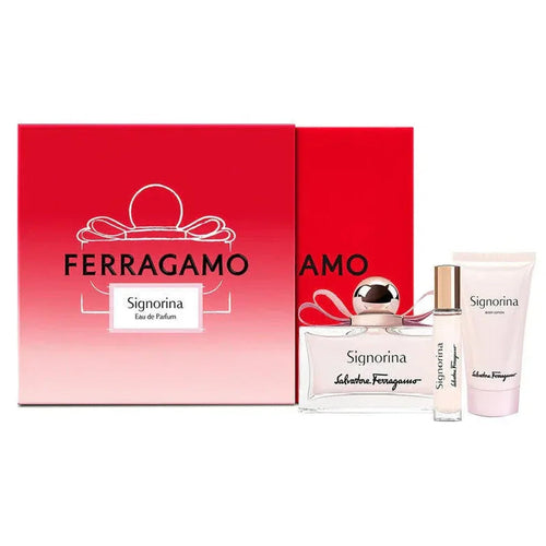 Ferragamo Signorina Women Gift Set 3s (Edp 100ml+ Edp 10ml+ B/L 50ml)