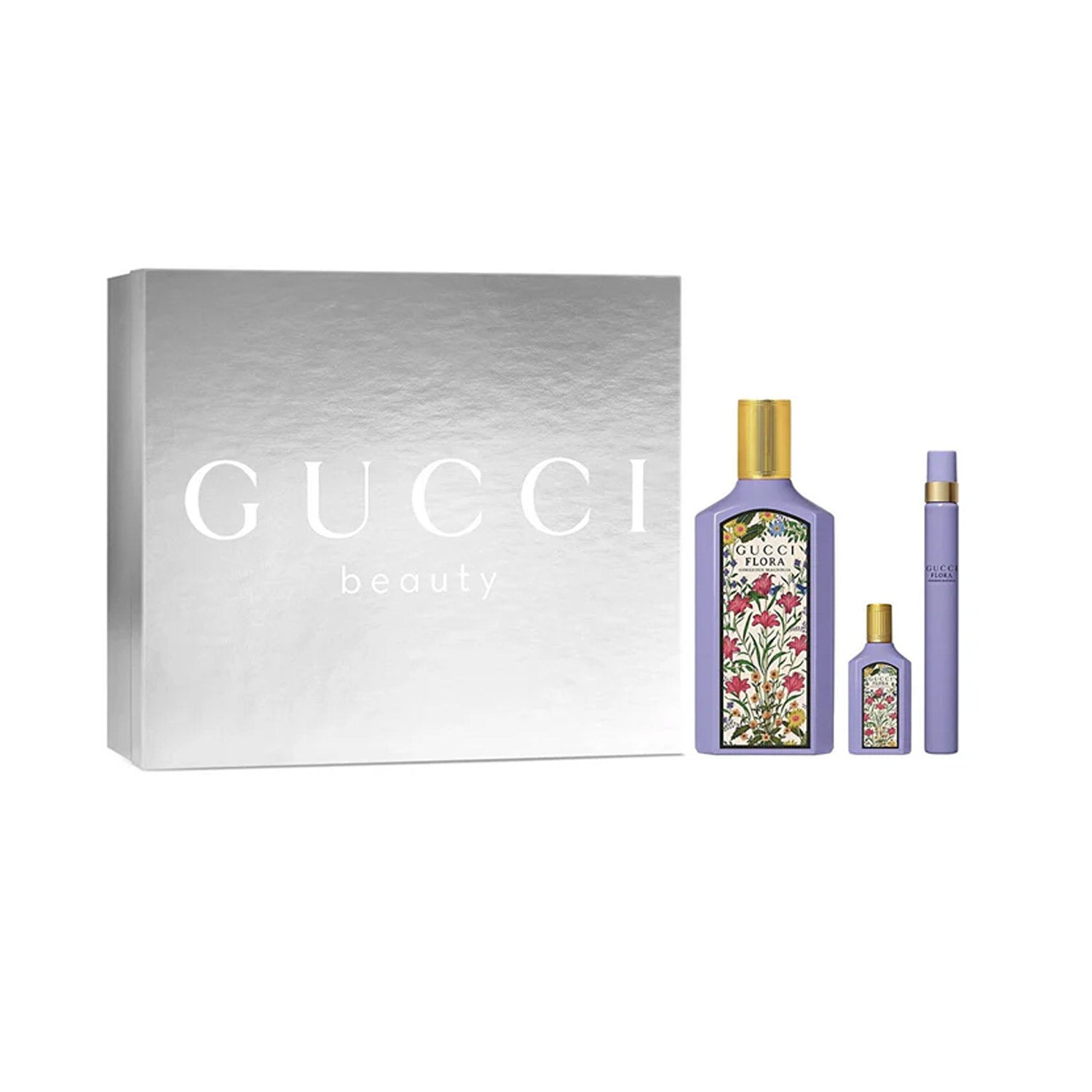 Gucci Flora Gorgeous Magnolia Women 3s Gift Set (Edp 100ml+ Edp 10ml+ Edp 5ml) 