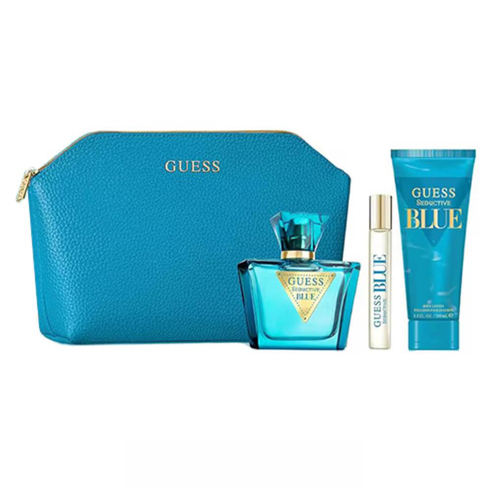 Guess Seductive Blue Women 4s Set(Edt 75ml+Edt 15ml+B/L 100ml+Pouch)
