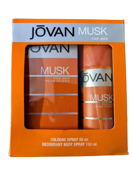 Jovan Musk For Men Gift Set Cologne 88ML Deodorant Body Spray 150ML