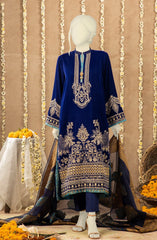 MTJ Winter'22 Embroidered Velvet 3pc Unstitched 
