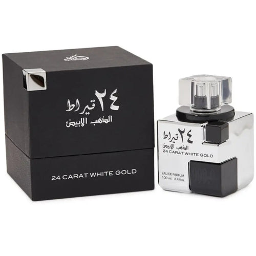 Lattafa Unisex 24 Carat White Gold EDP Perfume for Men 100ML