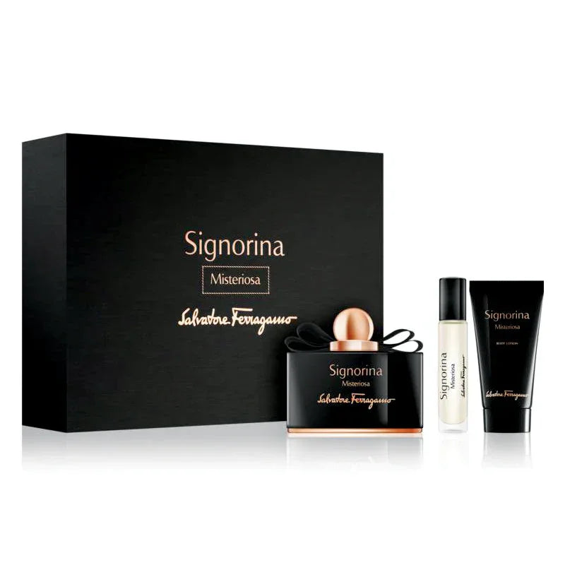 Salvatore Ferragamo Signorina Misteriosa Women Set EDP 100Ml+EDP 5Ml+Body Lotion 50ML 