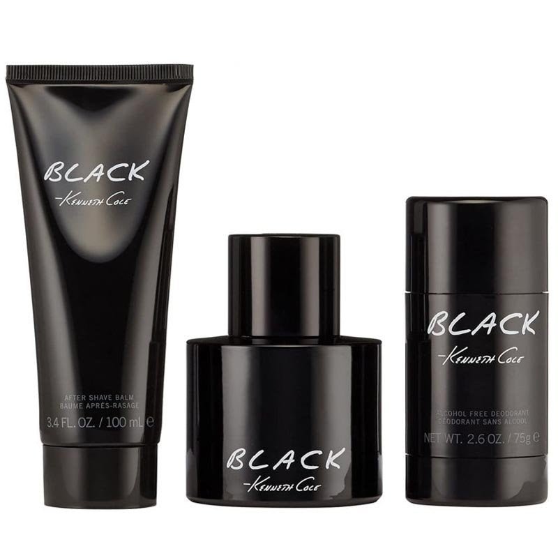 Kenneth Cole Black Men Gift Set Edt 100Ml+Asb 100Ml+Ds 75G